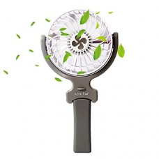 Mihoon Mini Handheld Fan  Portable 360 Degree Adjustable 3 Speeds Foldable Cooling Fan with USB Rechargeable 2000mAh Battery for Home&Office&Travel&Camping Use (White) - B07BGY42RC